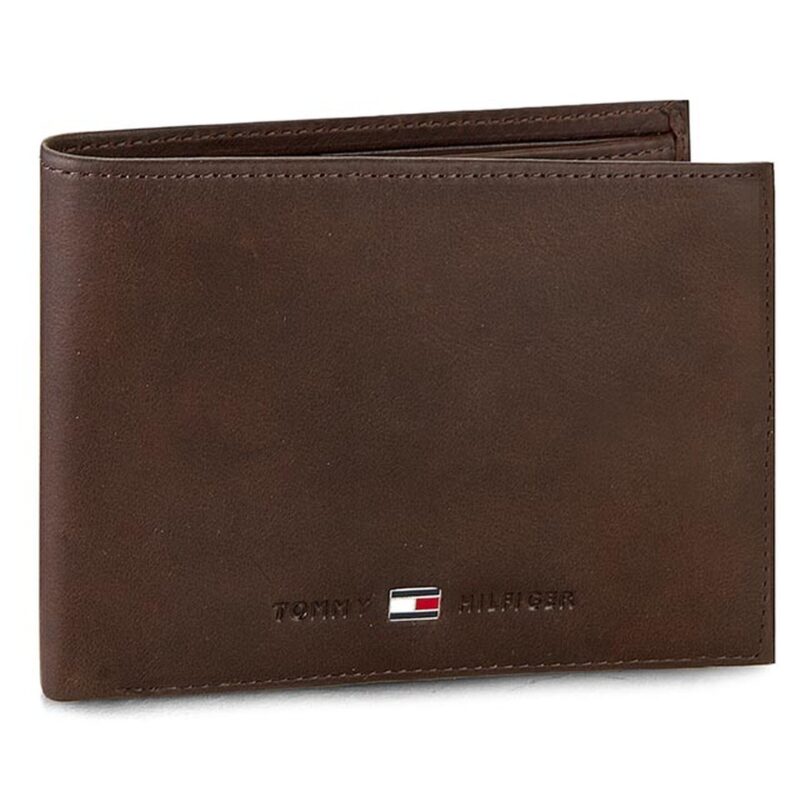 Голям мъжки портфейл Tommy Hilfiger Johnson Cc And Coin Pocket AM0AM00659 Кафяв цвят на ниска цена