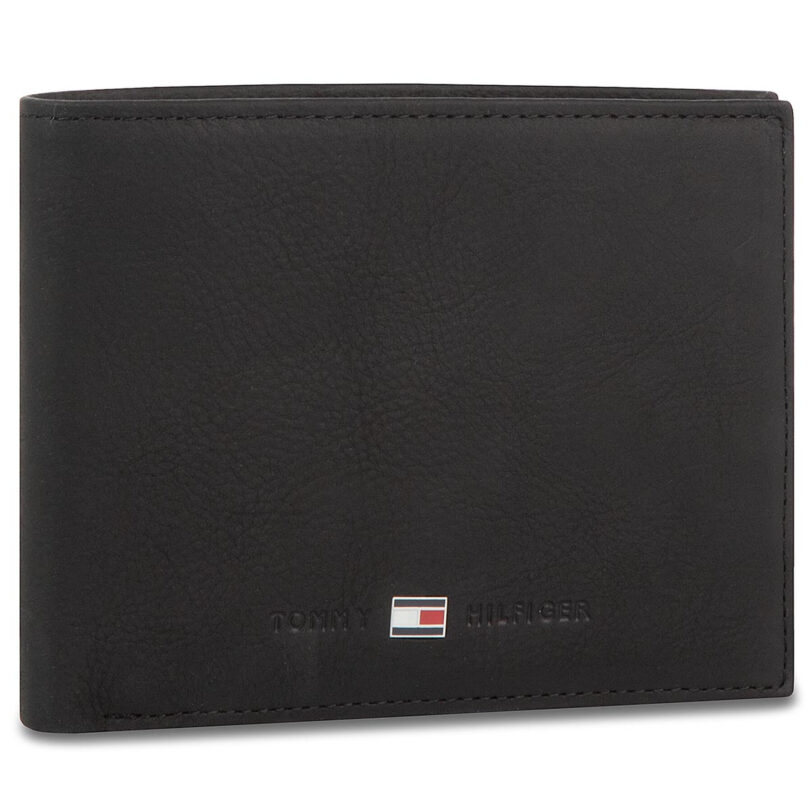 Голям мъжки портфейл Tommy Hilfiger Johnson Cc And Coin Pocket AM0AM82565/AM0AM00659 Черен цвят на ниска цена