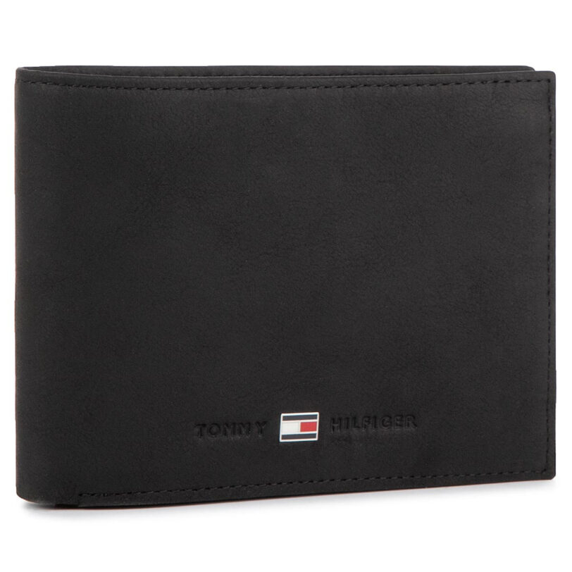 Голям мъжки портфейл Tommy Hilfiger Johnson Cc Flap And Coin Pocket AM0AM00660/82566 Черен цвят на ниска цена