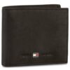 Голям мъжки портфейл Tommy Hilfiger Johnson Mini Cc Wallet AM0AM00663 Черен цвят на ниска цена