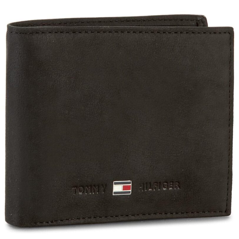 Голям мъжки портфейл Tommy Hilfiger Johnson Mini Cc Wallet AM0AM00663 Черен цвят на ниска цена