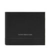 Голям мъжки портфейл Tommy Hilfiger Th Business Cc Flap And Coin AM0AM13260 Черен цвят на ниска цена