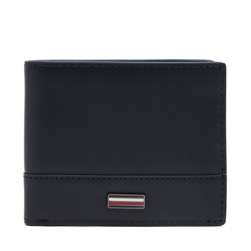 Голям мъжки портфейл Tommy Hilfiger Th Corp Mini Cc Wallet AM0AM13244 Тъмносин цвят на ниска цена