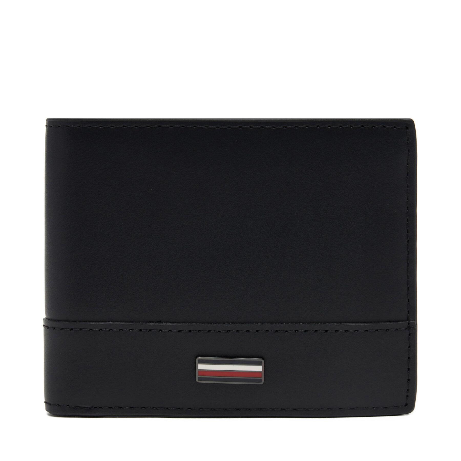 Голям мъжки портфейл Tommy Hilfiger Th Corp Mini Cc Wallet AM0AM13244 Черен цвят на ниска цена