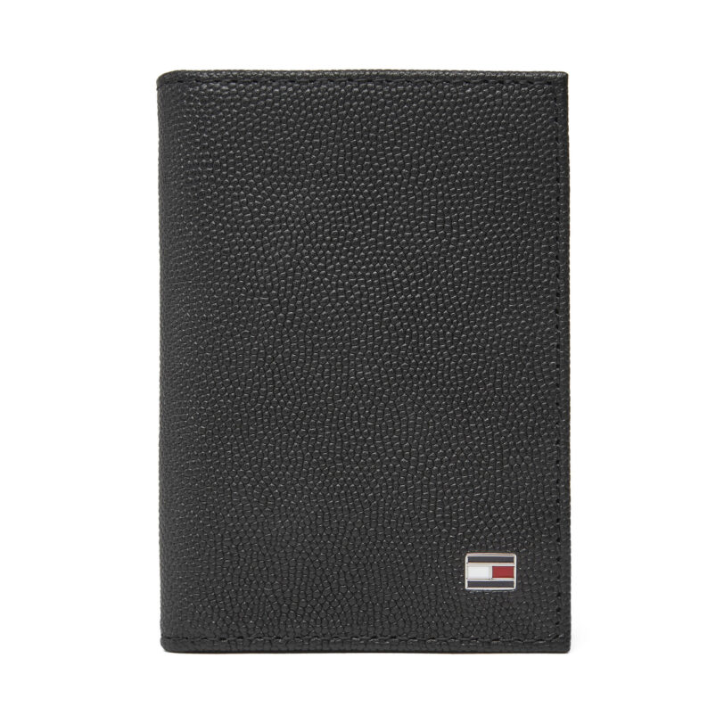 Голям мъжки портфейл Tommy Hilfiger Th Flag Bifold AM0AM13522 Черен цвят на ниска цена