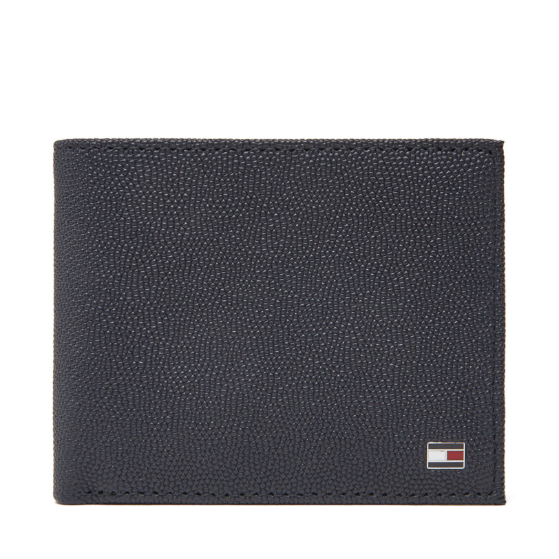 Голям мъжки портфейл Tommy Hilfiger Th Flag Mini Cc Wallet AM0AM13518 Тъмносин цвят на ниска цена
