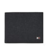 Голям мъжки портфейл Tommy Hilfiger Th Flag Mini Cc Wallet AM0AM13708 Тъмносин цвят на ниска цена