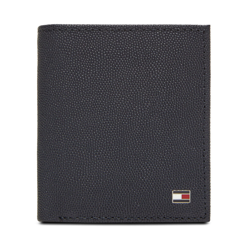 Голям мъжки портфейл Tommy Hilfiger Th Flag Trifold AM0AM13521 Тъмносин цвят на ниска цена