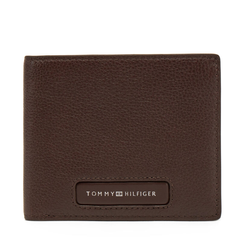 Голям мъжки портфейл Tommy Hilfiger Th Monogram Cc And Coin AM0AM13252 Кафяв цвят на ниска цена