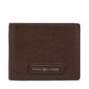 Голям мъжки портфейл Tommy Hilfiger Th Monogram Mini Cc Wallet AM0AM13251 Кафяв цвят на ниска цена