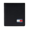 Голям мъжки портфейл Tommy Jeans Tjm Heritage Leather Cc & Coin AM0AM13372 Черен цвят на ниска цена