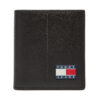 Голям мъжки портфейл Tommy Jeans Tjm Heritage Leather Cc & Coin AM0AM13408 Черен цвят на ниска цена