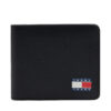 Голям мъжки портфейл Tommy Jeans Tjm Heritage Leather Cc Wallet AM0AM13371 Черен цвят на ниска цена