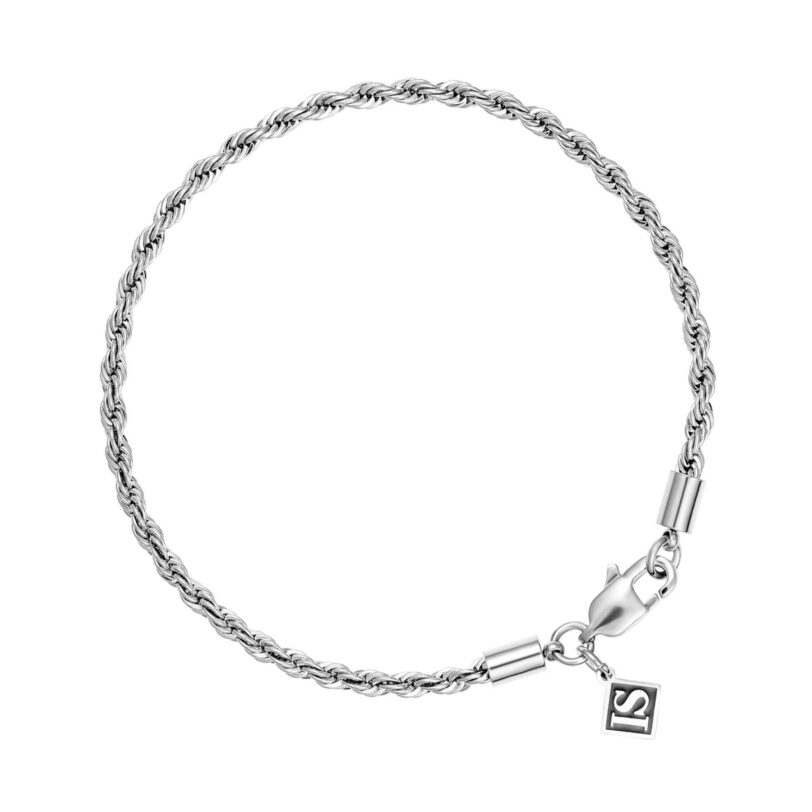 Гривна ICED STUFF Rope Бяло злато цвят на ниска цена