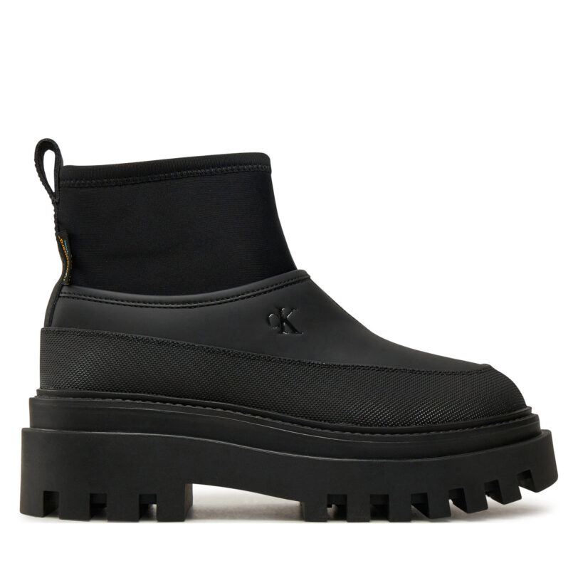 Гумени ботуши Calvin Klein Jeans Flatform Rainboot Low Mg R YW0YW01560 Черен цвят на ниска цена