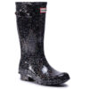 Гумени ботуши Hunter Org Kids Giant Glitter Boots JFT6075RGT Черен цвят на ниска цена