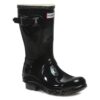 Гумени ботуши Hunter Original Gloss Short WFS1000RGL Черен цвят на ниска цена