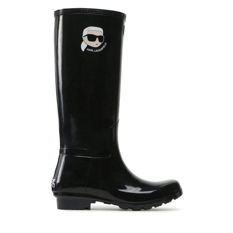 Гумени ботуши KARL LAGERFELD KL47090N Черен цвят на ниска цена