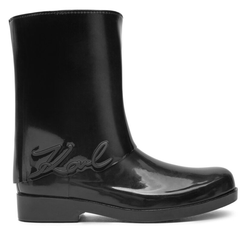 Гумени ботуши KARL LAGERFELD Kalosh KL47064S Черен цвят на ниска цена