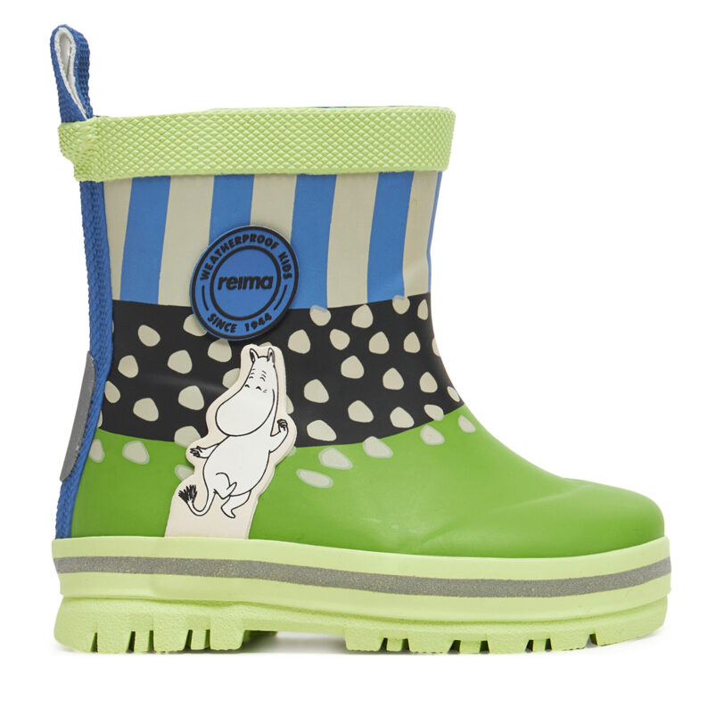 Гумени ботуши Reima Magisk Moomin 5400001B Зелен цвят на ниска цена