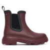 Гумени ботуши Tommy Hilfiger Flag Ankle Warm Lining FW0FW08974 Бордо цвят на ниска цена