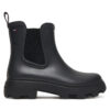 Гумени ботуши Tommy Hilfiger Flag Ankle Warm Lining FW0FW08974 Черен цвят на ниска цена