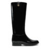 Гумени ботуши Tommy Hilfiger Th Stud Rubber Long Rainboot FW0FW08185 Черен цвят на ниска цена