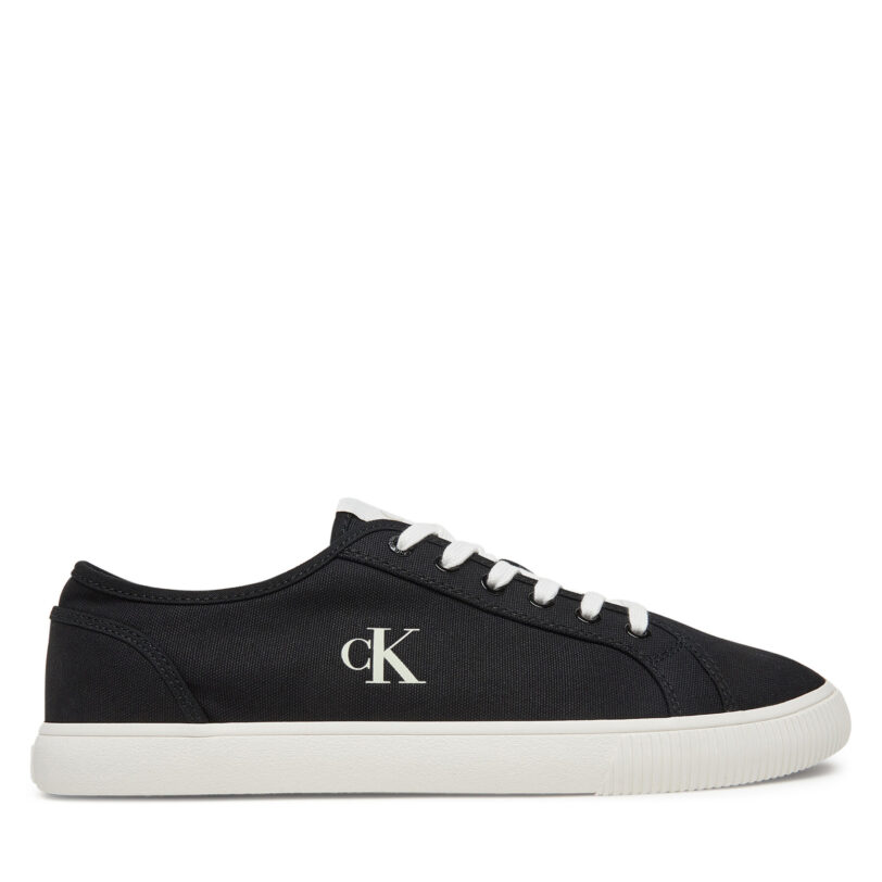 Гуменки Calvin Klein Jeans Ess Vulc Low Mg Canvas YM0YM01209 Черен цвят на ниска цена