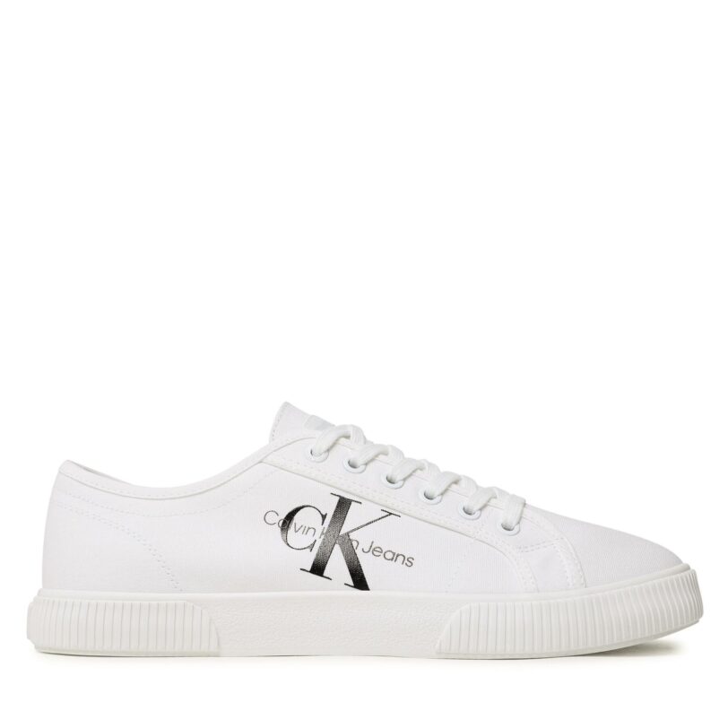 Гуменки Calvin Klein Jeans Essential Vulcanized 1 YM0YM00306 Бял цвят на ниска цена