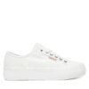 Гуменки Calvin Klein Jeans Vulc Flatform Ctn Logo Tag YW0YW01838 Бял цвят на ниска цена