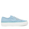 Гуменки Calvin Klein Jeans Vulc Flatform Ctn Logo Tag YW0YW01838 Светлосиньо цвят на ниска цена