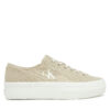 Гуменки Calvin Klein Jeans Vulc Flatform Low Cv Mg YW0YW01763 Бежов цвят на ниска цена