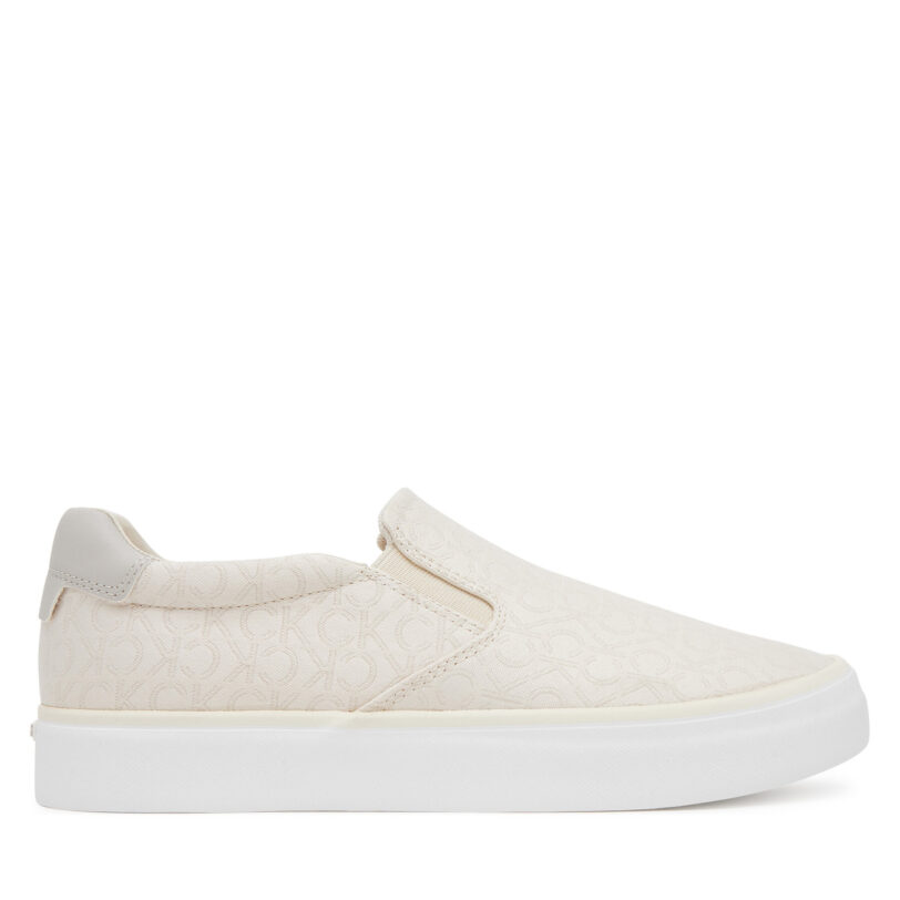 Гуменки Calvin Klein Vulc Slip On - Jacq HW0HW02411 Екрю цвят на ниска цена