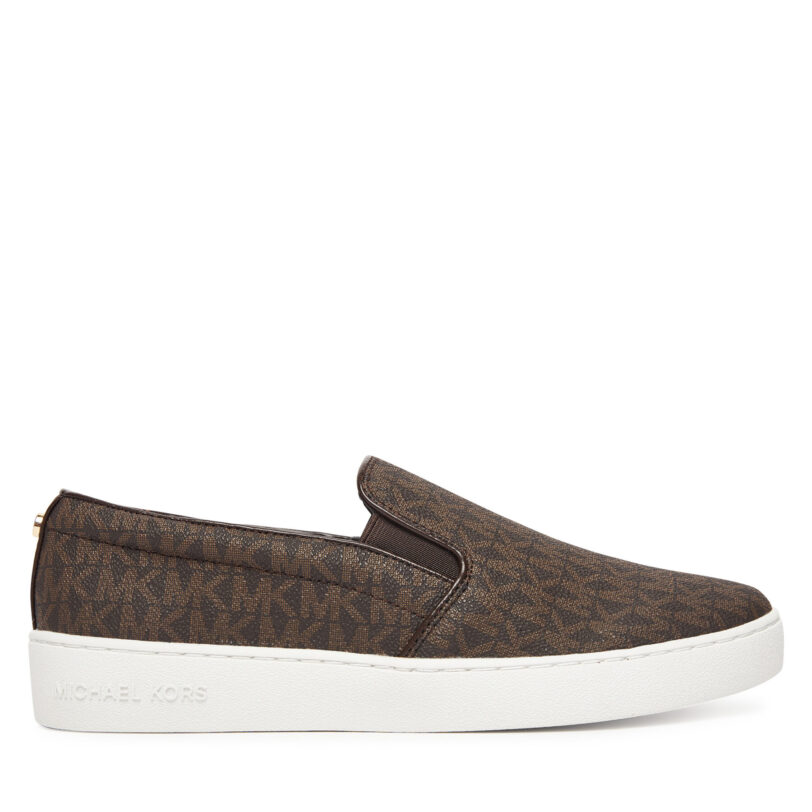 Гуменки MICHAEL Michael Kors Keaton Slip On 43F7KTFP1B Кафяв цвят на ниска цена