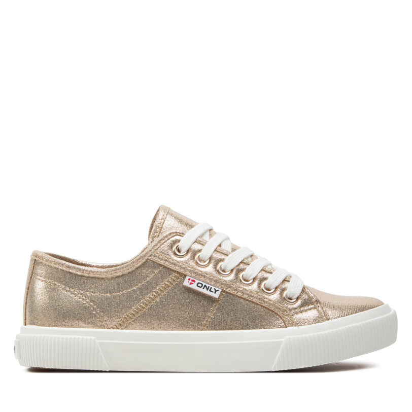 Гуменки ONLY Shoes Nicola 15318574 Златист цвят на ниска цена