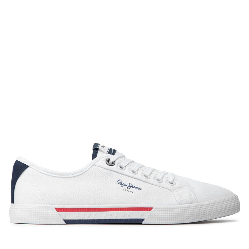 Гуменки Pepe Jeans Brady Basic PMS30816 Бял цвят на ниска цена