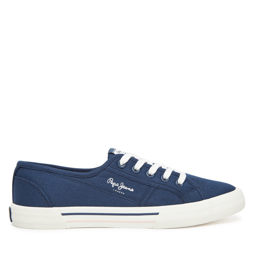 Гуменки Pepe Jeans Brady Basic W PLS31287 Син цвят на ниска цена