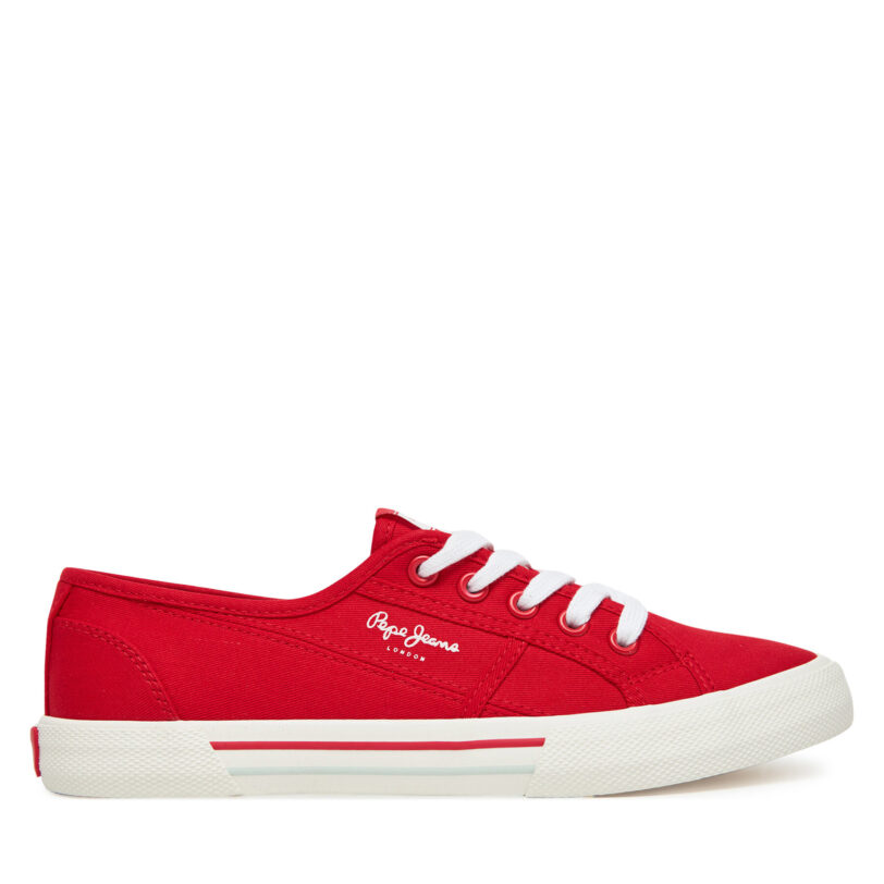 Гуменки Pepe Jeans Brady Basic W PLS31287 Червен цвят на ниска цена