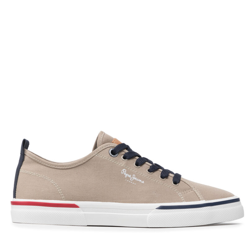 Гуменки Pepe Jeans Kenton Smart 22 PMS30811 Бежов цвят на ниска цена