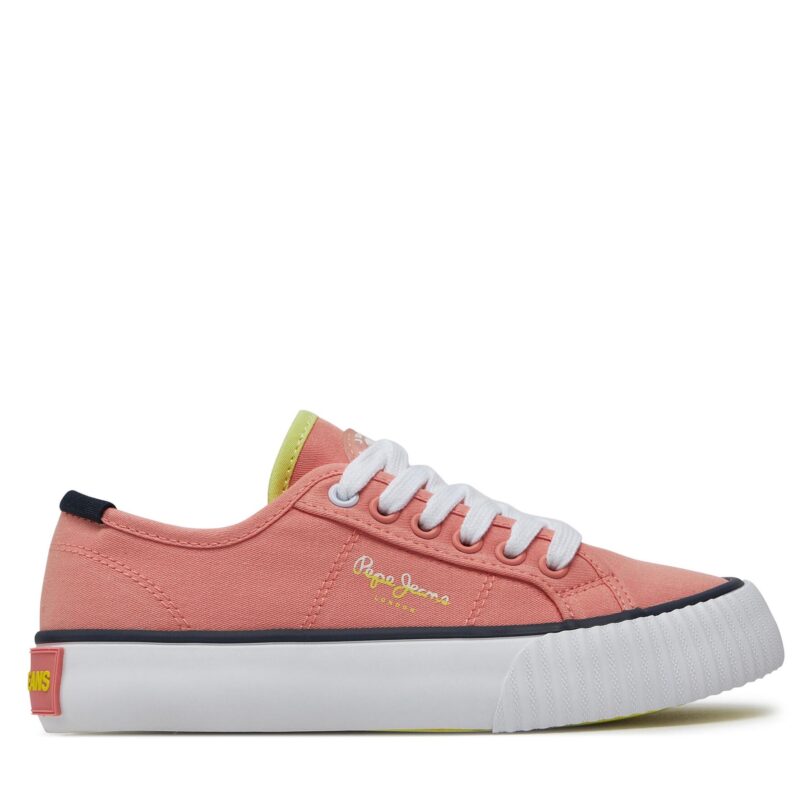 Гуменки Pepe Jeans Ottis Basic G PGS30605 Оранжев цвят на ниска цена