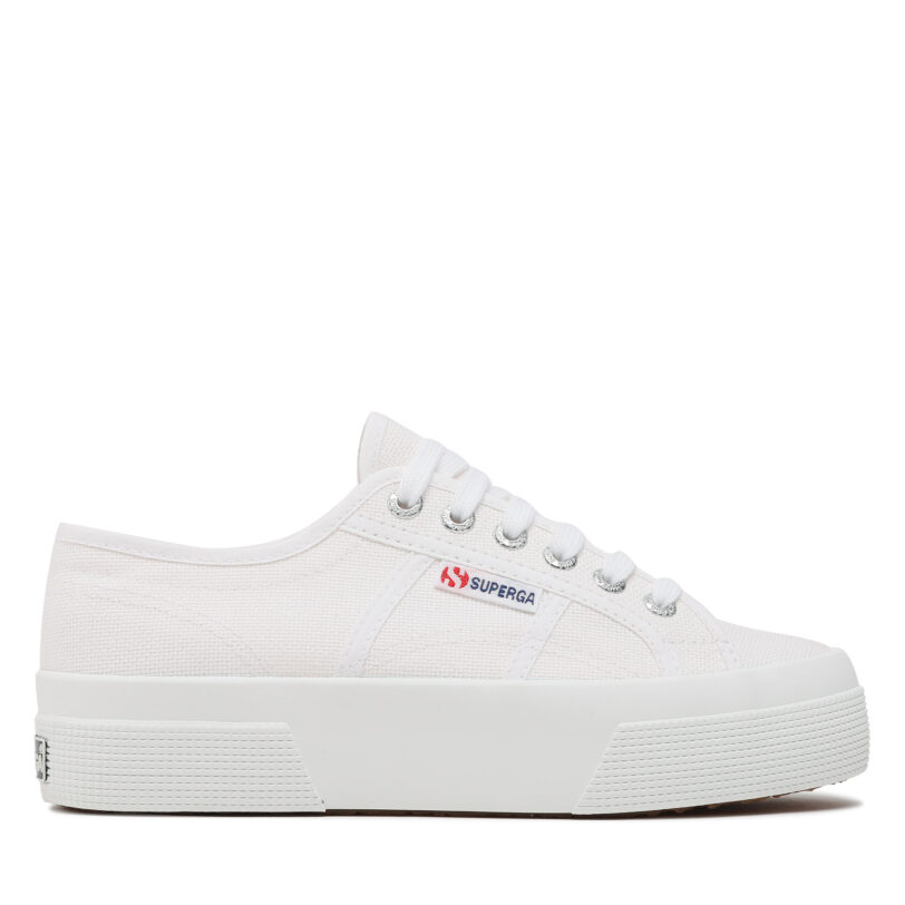 Гуменки Superga 2740 Platform S21384W Бял цвят на ниска цена