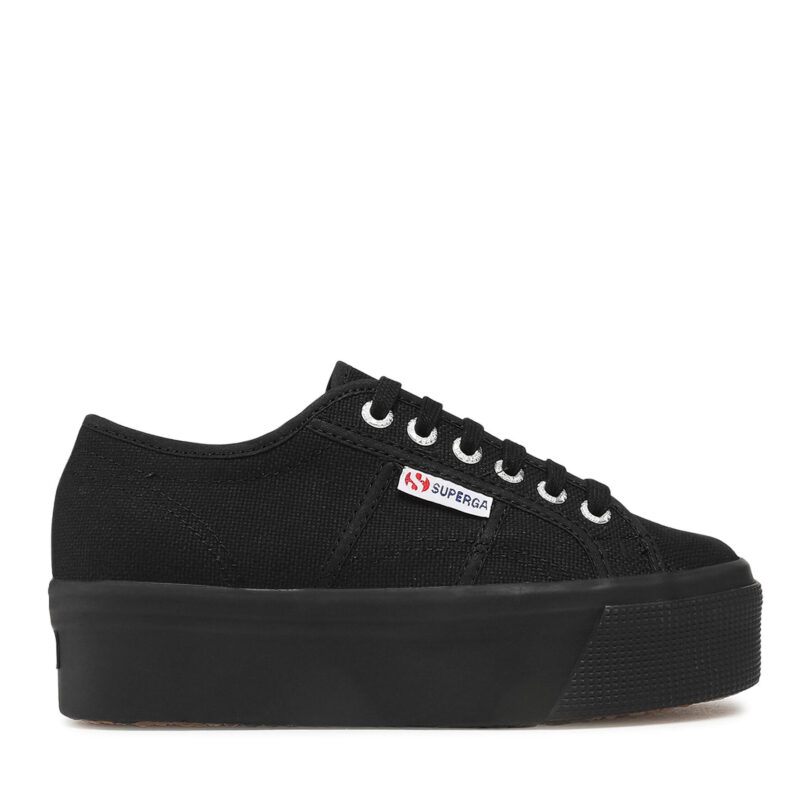 Гуменки Superga 2790 Cotw Linea Up And Down S9111LW Черен цвят на ниска цена