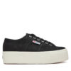 Гуменки Superga 2790 Platform S9111LW Черен цвят на ниска цена