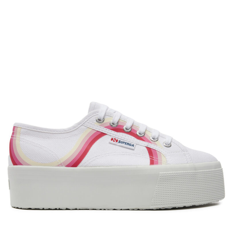 Гуменки Superga Round Stripes 2790 S4128TW Бял цвят на ниска цена