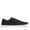 Гуменки Tommy Hilfiger Canvas Lace Up Sneaker FW0FW08641 Черен цвят на ниска цена