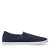 Гуменки Tommy Hilfiger Canvas Slip-On Sneaker FW0FW07806 Тъмносин цвят на ниска цена