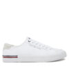 Гуменки Tommy Hilfiger Core Corporate Vulc Canvas FM0FM05398 Бял цвят на ниска цена