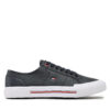Гуменки Tommy Hilfiger Core Corporate Vulc Leather FM0FM04561 Тъмносин цвят на ниска цена
