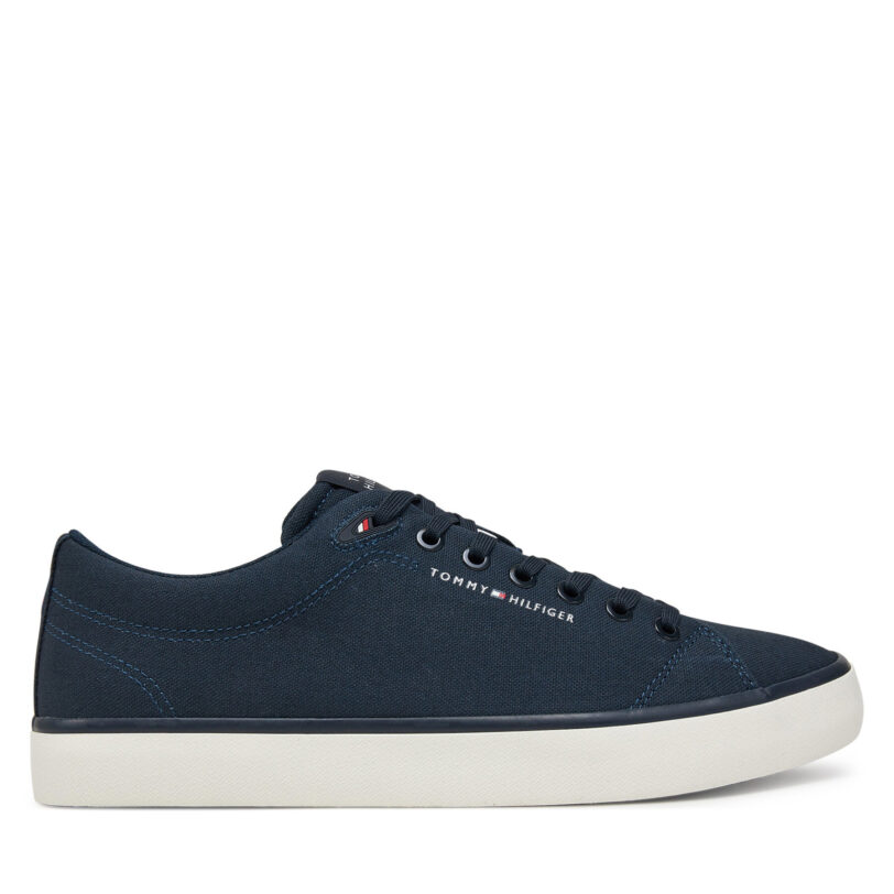 Гуменки Tommy Hilfiger Hi Vulc Low Core Canvas FM0FM05396 Тъмносин цвят на ниска цена