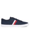 Гуменки Tommy Hilfiger Iconic Vulc Stripes Mesh FM0FM05072 Тъмносин цвят на ниска цена